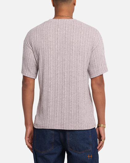 XXIII Rib Knit T-Shirt Pink Marle