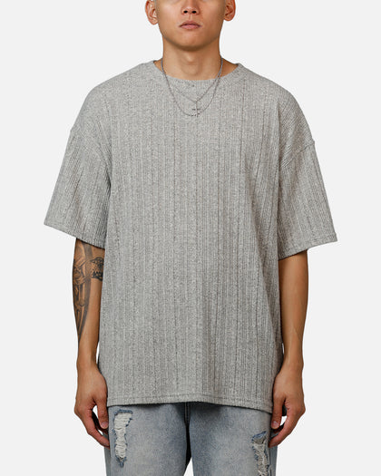 XXIII Rib Knit T-Shirt Grey Marle
