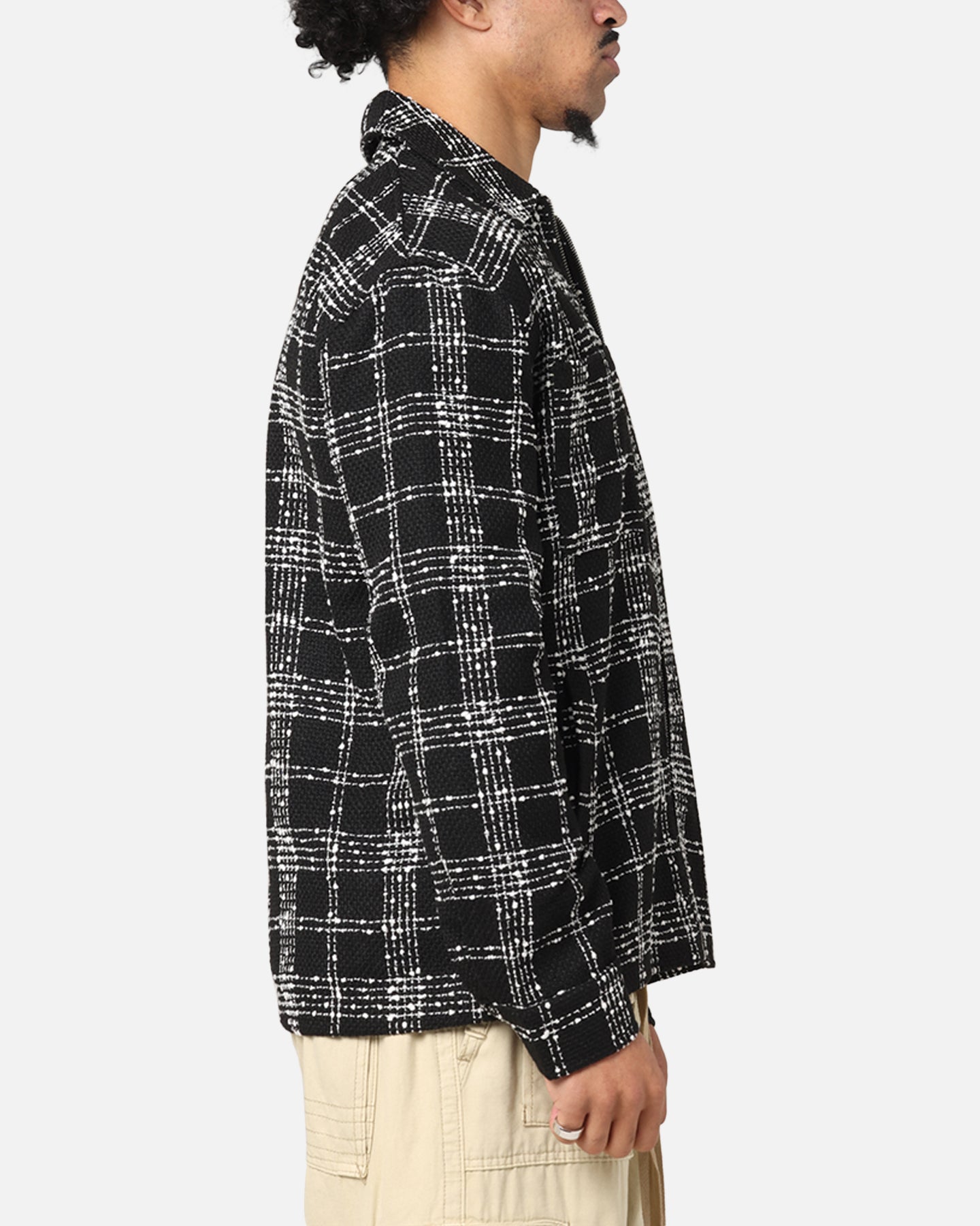 XXIII Boucle Tweed Zip Jacket Black/White | Culture Kings
