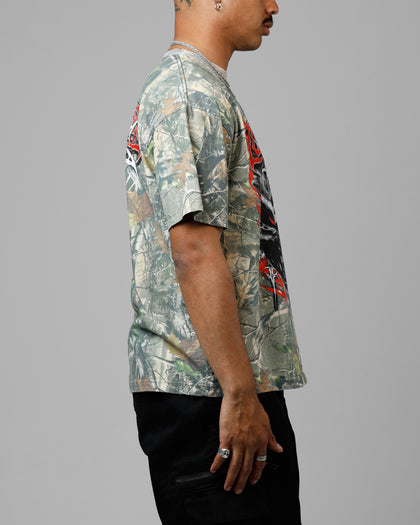 Loiter Tribal Skull Camo T-Shirt Real Tree Camo