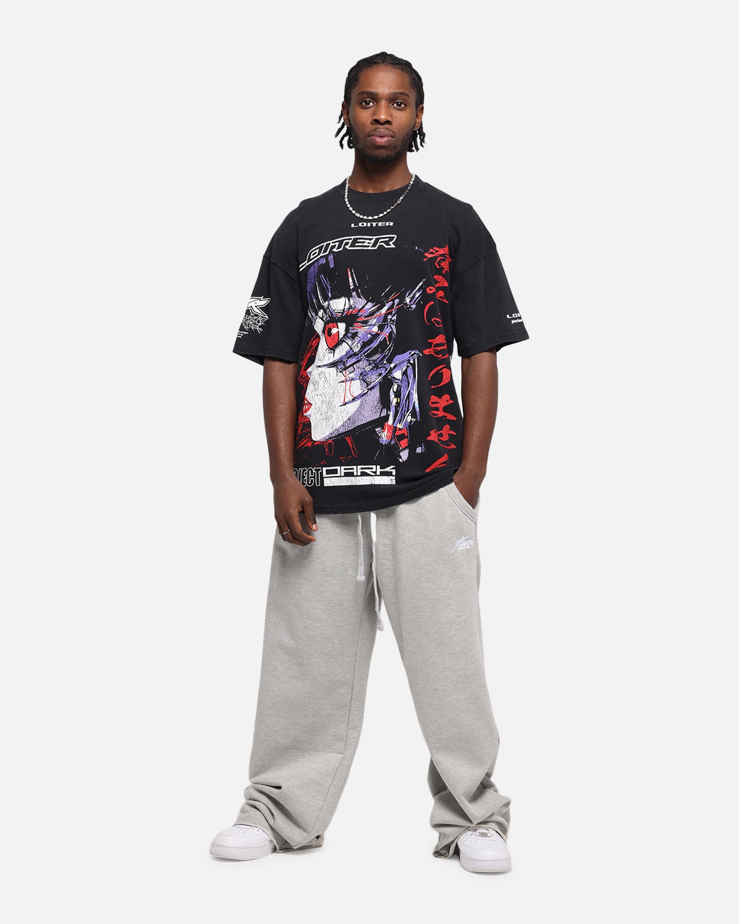 Loiter Cybernetics Vintage T-Shirt Black Acidwash | Culture Kings