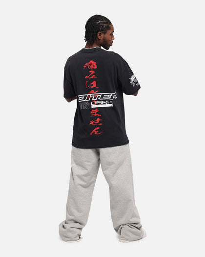 Loiter Cybernetics Vintage T-Shirt Black Acidwash