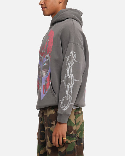 American Thrift Marvel X-Men Magneto Premium Hoodie Washed Charcoal