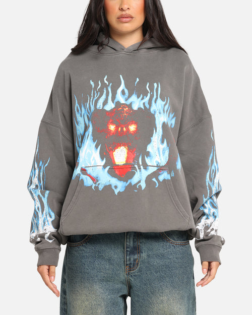 American Thrift X Lord Of The Rings Balrog Premium Hoodie Washed Charcoal