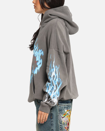 American Thrift X Lord Of The Rings Balrog Premium Hoodie Washed Charcoal