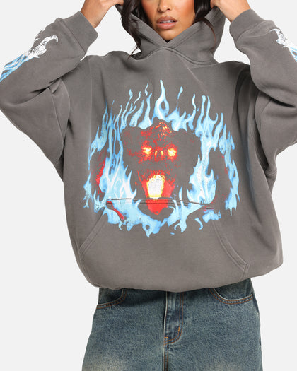 American Thrift X Lord Of The Rings Balrog Premium Hoodie Washed Charcoal