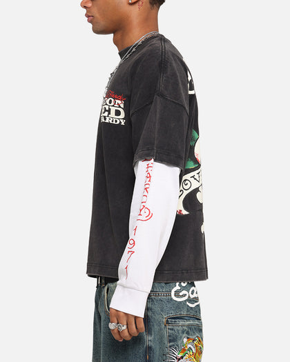Ed Hardy Love Kills Layered Long Sleeve T-Shirt Black
