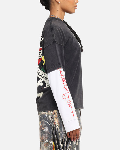Ed Hardy Love Kills Layered Long Sleeve T-Shirt Black