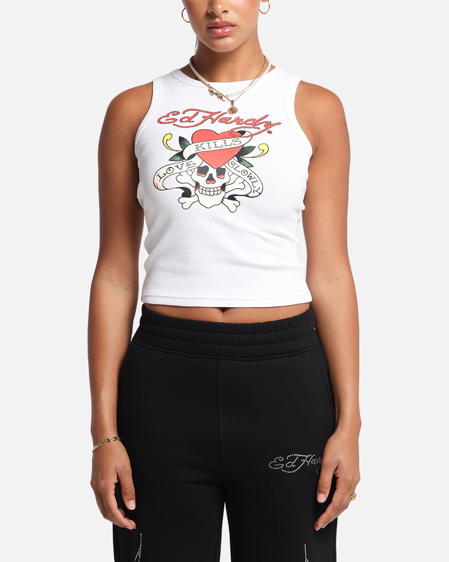 Ed Hardy Women's Love Kills Tank White | Culture Kings