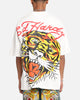 Ed Hardy Tiger Oversized Print T-Shirt Off White