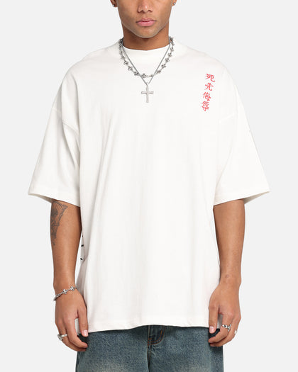 Ed Hardy Tiger Oversized Print T-Shirt Off White