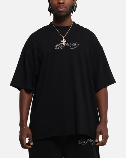 Ed Hardy Techno Rhinestone T-Shirt Black
