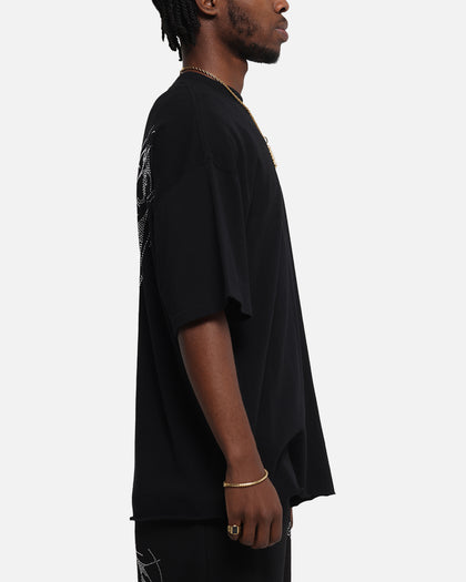 Ed Hardy Techno Rhinestone T-Shirt Black