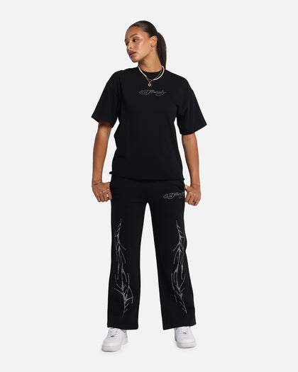 Ed Hardy Techno Rhinestone T-Shirt Black