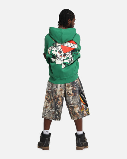 Ed Hardy Love Kills Slowly Zip Hoodie Green