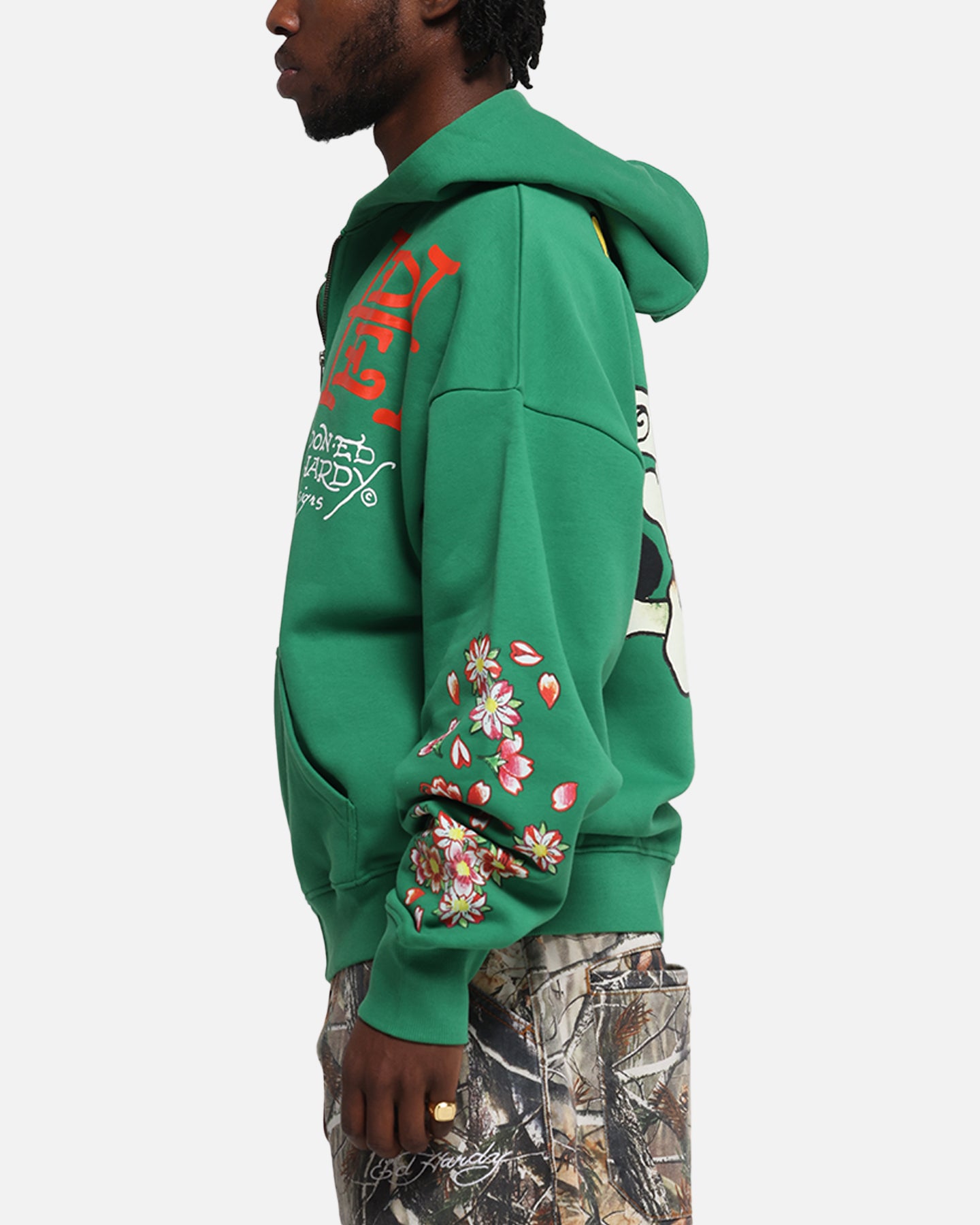 Ed Hardy Love Kills Slowly Zip Hoodie Green | Culture Kings