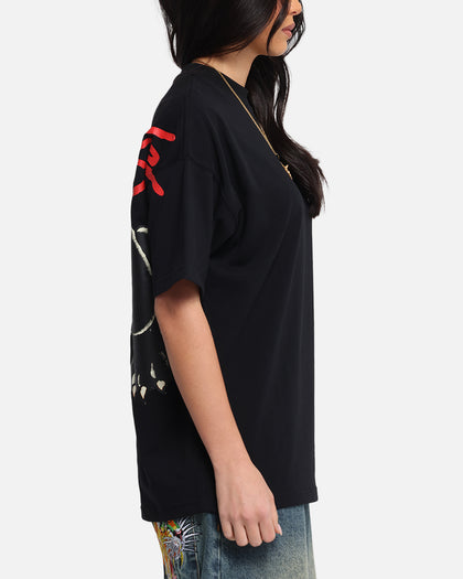 Ed Hardy Oversized Panther T-Shirt Black