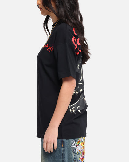 Ed Hardy Oversized Panther T-Shirt Black