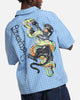 Ed Hardy Panther Button-Up Shirt Blue