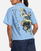 Ed Hardy Panther Button-Up Shirt Blue
