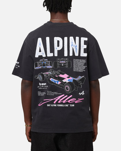 Outerstuff Alpine F1 Team Cursive T-Shirt Faded Black