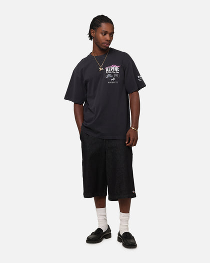 Outerstuff Alpine F1 Team Cursive T-Shirt Faded Black