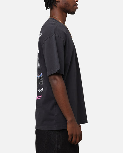 Outerstuff Alpine F1 Team Cursive T-Shirt Faded Black