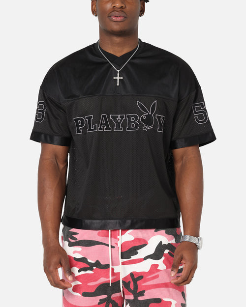 Playboy Boxy Football Jersey Black