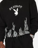 Playboy Gothic Flames Hoodie Black