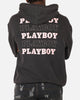 Playboy Stack Washed Hoodie Washed Black