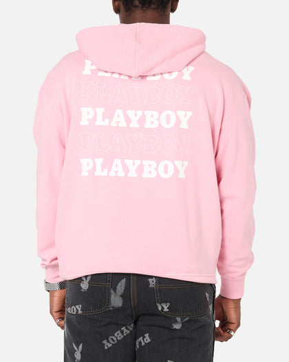 Playboy Stack Washed Hoodie Washed Pink