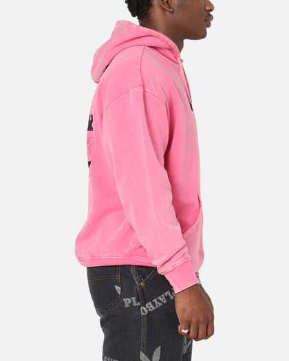 Playboy Stack Washed Hoodie Washed Raspberry