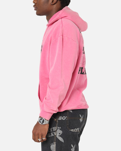 Playboy Stack Washed Hoodie Washed Raspberry