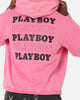 Playboy Stack Washed Hoodie Washed Raspberry