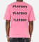 Playboy Stack Washed T-Shirt Washed Raspberry