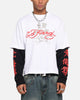Ed Hardy Skull Layered Long Sleeve T-Shirt White