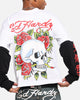 Ed Hardy Skull Layered Long Sleeve T-Shirt White