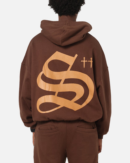 Saint Morta Sacred Script Hoodie Brown
