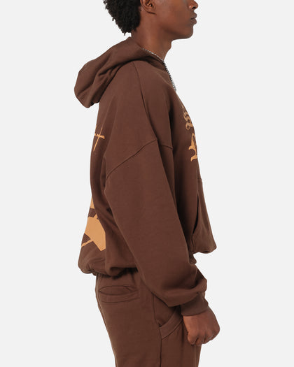 Saint Morta Sacred Script Hoodie Brown