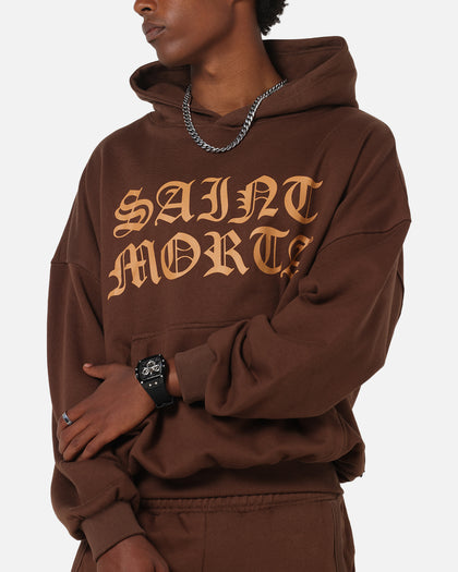 Saint Morta Sacred Script Hoodie Brown