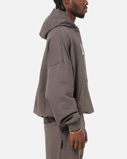 The Anti Order Reverse Logo Hoodie Charcoal Grey