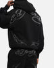 Ed Hardy Cyber Rhinestone Zip-Up Hoodie Black