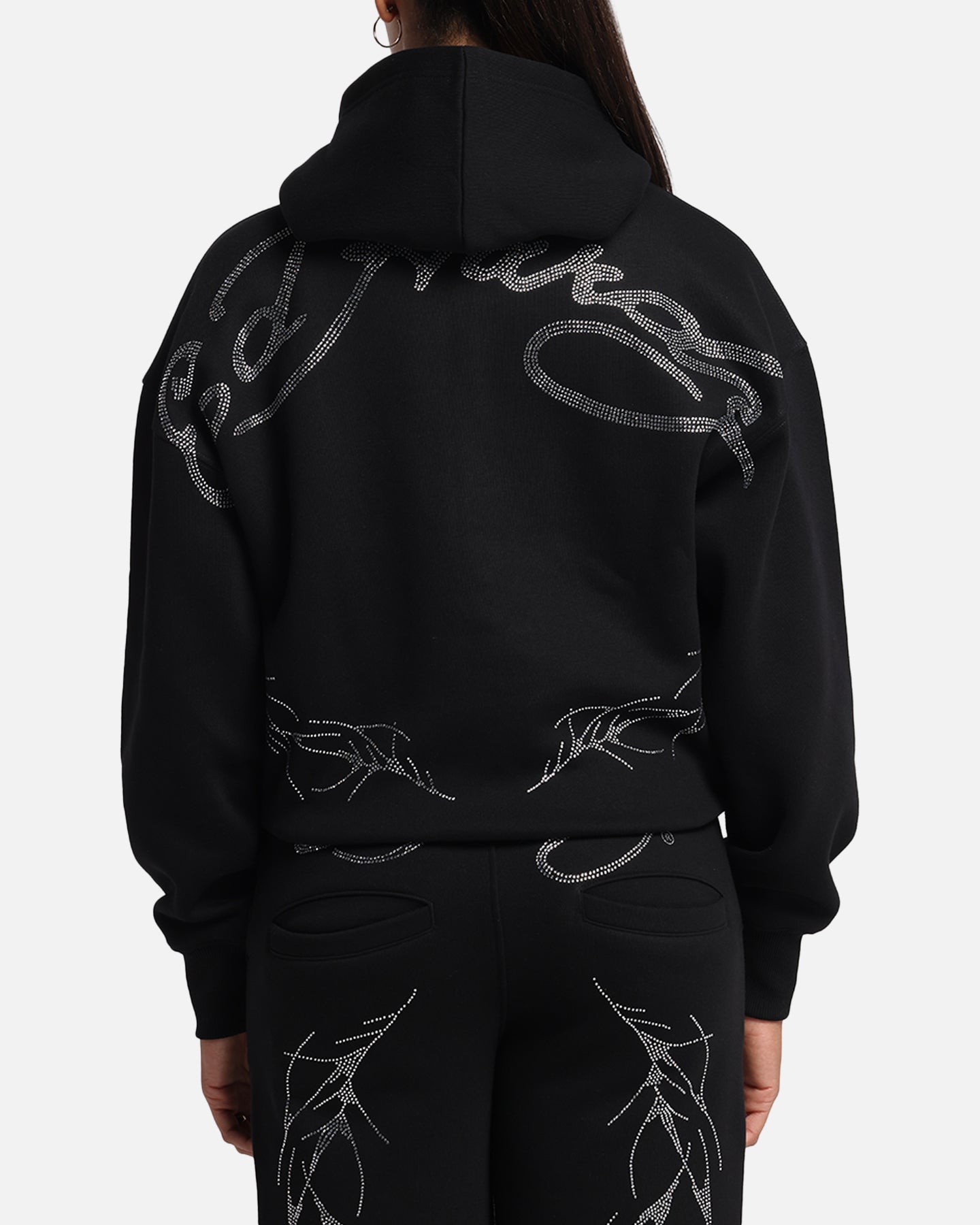 Ed Hardy Cyber Rhinestone Zip-Up Hoodie Black | Culture Kings