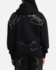 Ed Hardy Cyber Rhinestone Zip-Up Hoodie Black