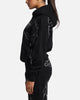 Ed Hardy Cyber Rhinestone Zip-Up Hoodie Black