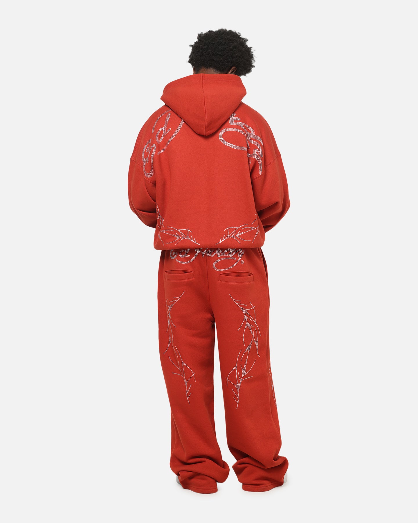 Ed Hardy Cyber Rhinestone Zip-Up Hoodie Red | Culture Kings