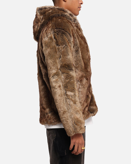 XXIII Into The Wild Fur Jacket Brown