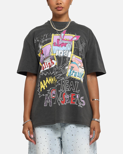 American Thrift x Aaahh!!! Real Monsters Monsters Heavy T-Shirt Black Wash
