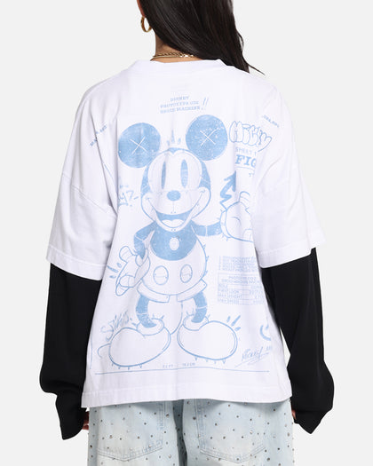 73Studio Disney Mickey Prototype II Long Sleeve T-Shirt White