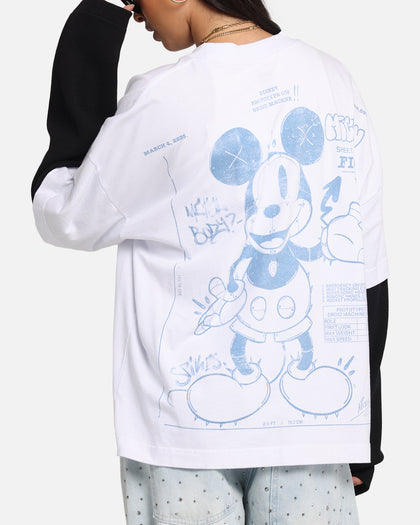 73Studio Disney Mickey Prototype II Long Sleeve T-Shirt White